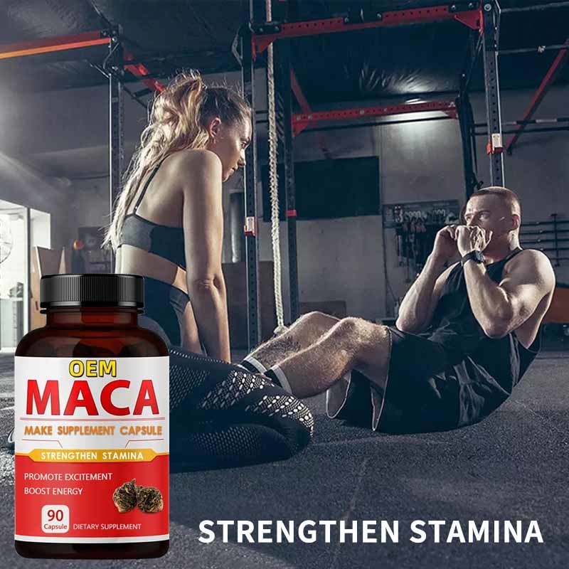 OEM Private Label Afrodyzjak Czarny korzeń Maca Suplement Organiczne kapsułki Maca dla mężczyzn
