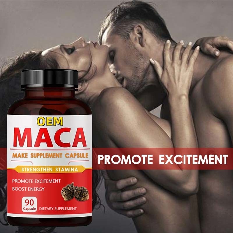 OEM Private Label Afrodyzjak Czarny korzeń Maca Suplement Organiczne kapsułki Maca dla mężczyzn
