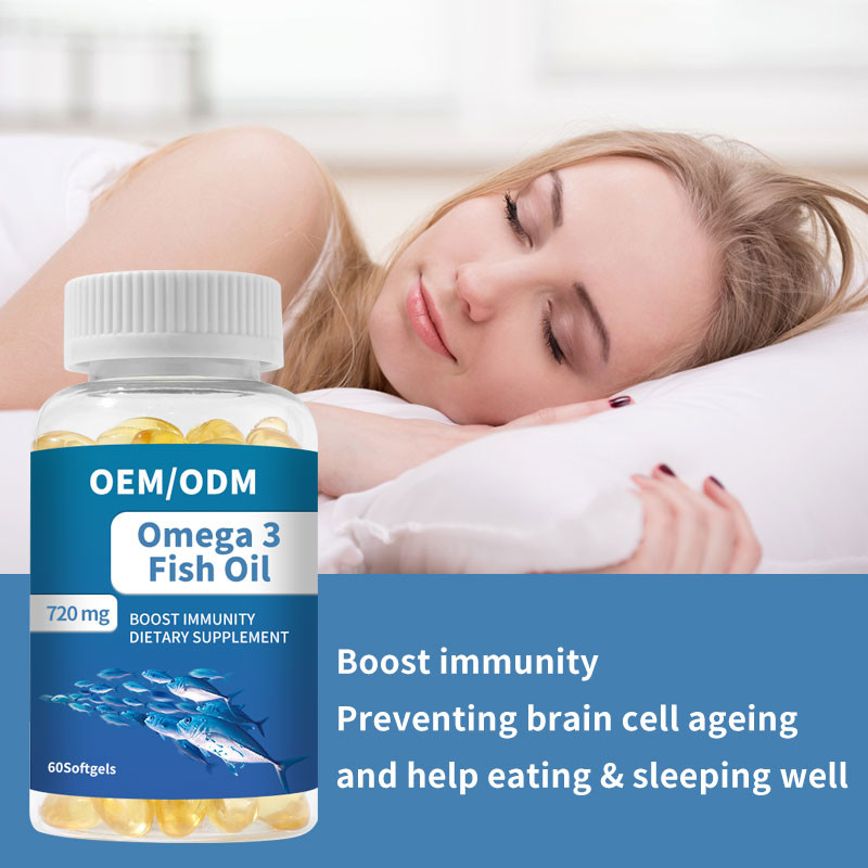 Olej z ryb Omega 3 Kapsułki w kapsułkach Witamina E DHA EPA dla zdrowia stawów serca i mózgu