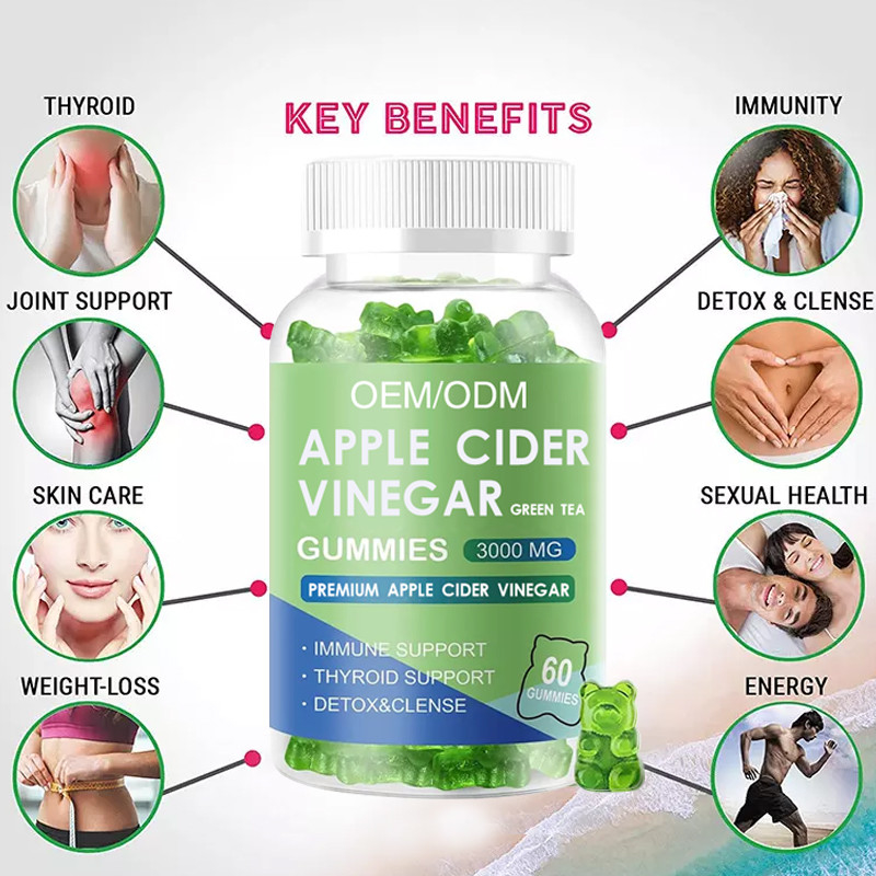 Oem Apple Cider Gummies Wegańskie Organiczne Keto Bhb Slim Odchudzanie Ocet Jabłkowy Cukierki