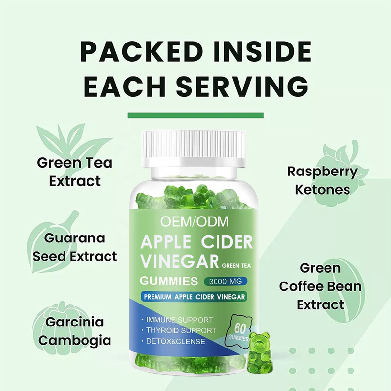 Oem Apple Cider Gummies Wegańskie Organiczne Keto Bhb Slim Odchudzanie Ocet Jabłkowy Cukierki