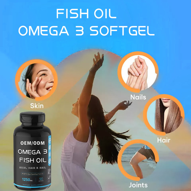 OEM MSDS Omega 3 Fish Oil Heart Brain Immune Support dla mężczyzn i kobiet