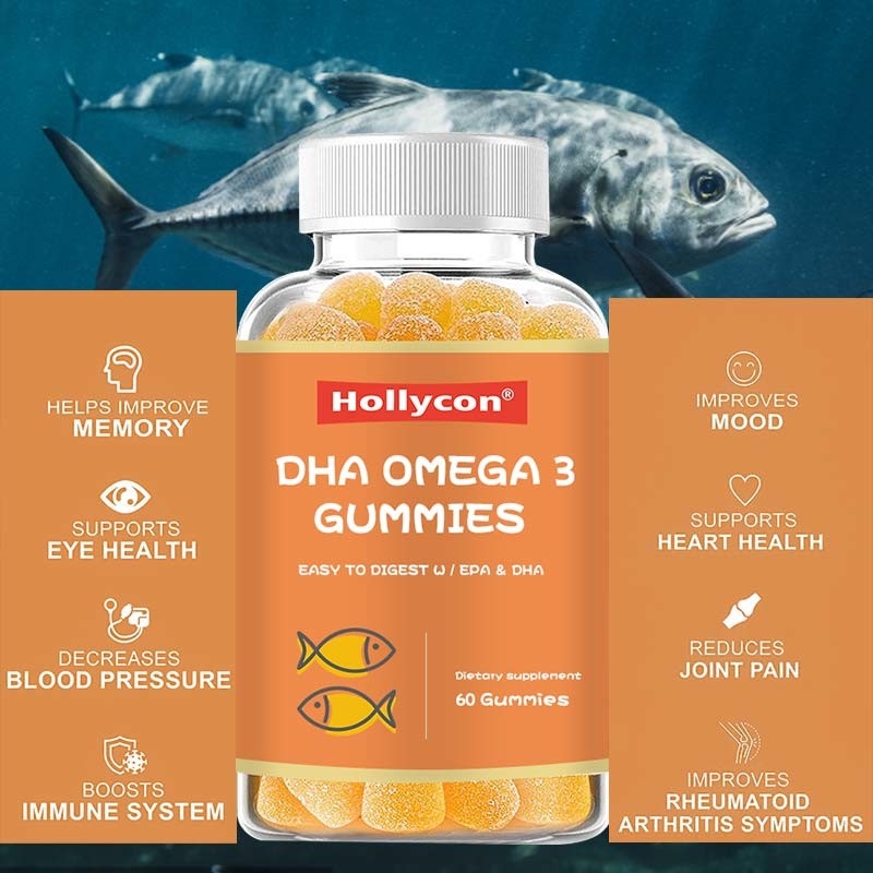 Omega 3 EPA DHA Pigułki z oleju z wątroby dorsza Gummy Produkty odżywcze dla dorosłych dzieci