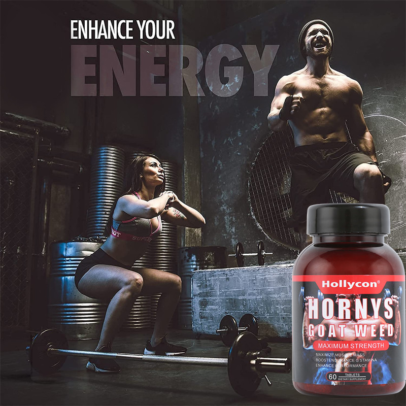 Private Label Healthcare Suplementy OEM Support Energy Muscle Hornys Goat Weed Tablets