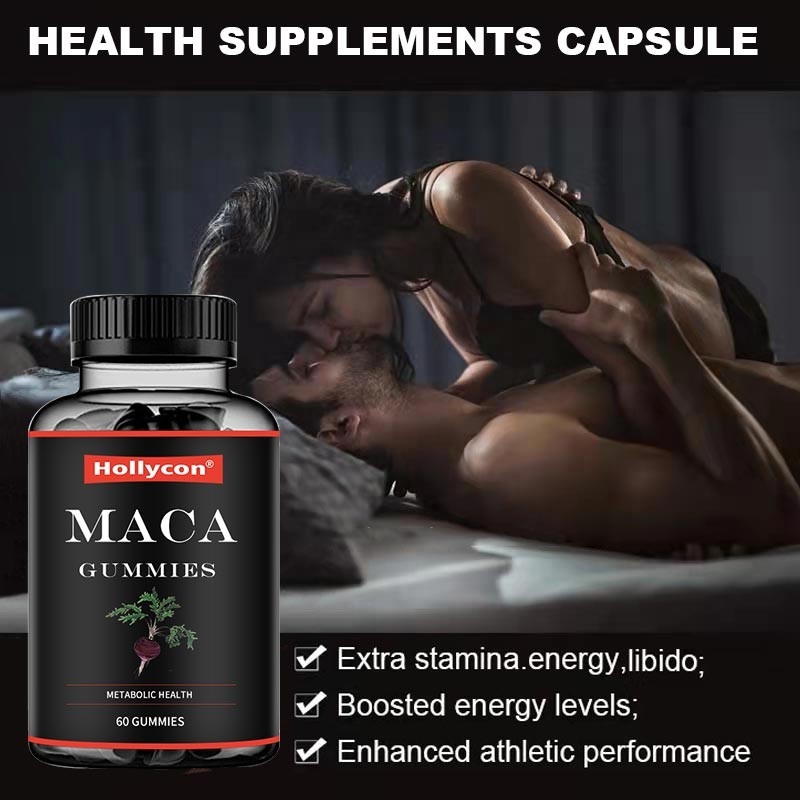 ODM Maca Root Gummies Czarny Czerwony Żółty Wsparcie hormonalne Równowaga energetyczna Poprawia skupienie na nastroju