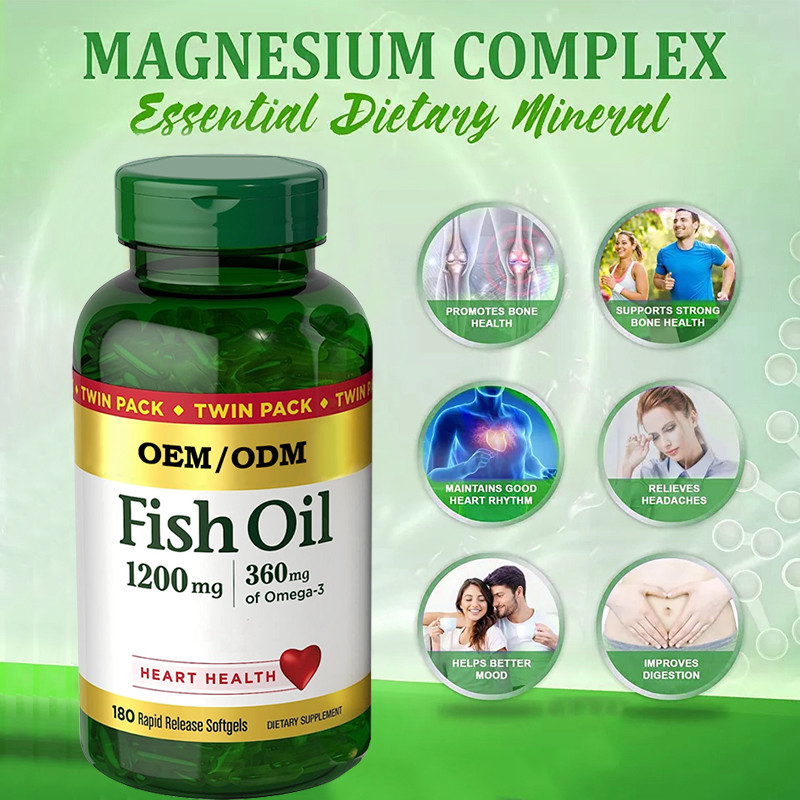 1200 mg oleju z ryb wspiera zdrowie serca dzięki kapsułkom Omega 3 EPA DHA Release