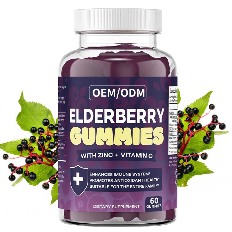 OEM & ODM Antyoksydant Zwiększyć Elderberry Immun Support Dla Dorosłych Cynk Witamina Gummies