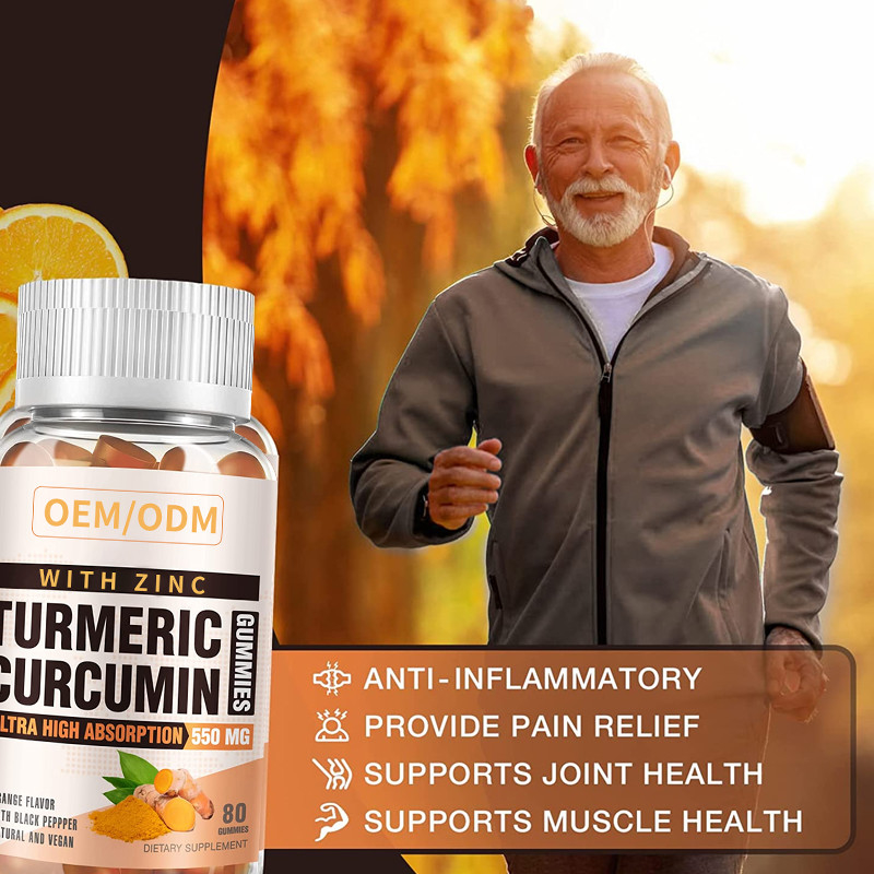 60 SZTUK Kurkuma I Imbir Z Czarnym Pieprzem Suplement Dla Wspomagania Odpornościowego Kurkuma Imbir Gummies