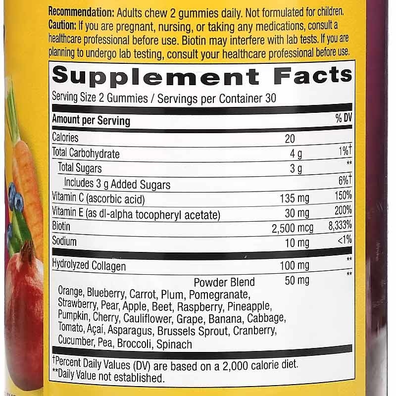OEM Cleanroom Red Biotin Vitamin Gummies 30 porcji na pojemnik Produkcja bez zanieczyszczeń