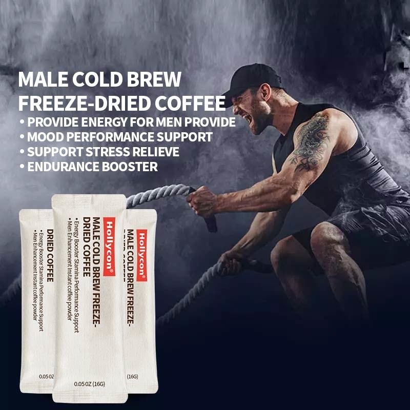 OEM Mężczyzna Cold Brew Freeze-Dry Coffee Energy Booster Wytrzymałość Wydajność Mężczyźni Wzmocnienie Instant Coffee Powder