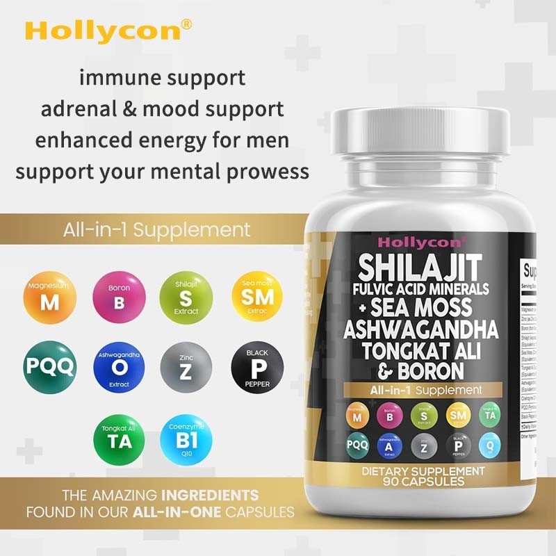 OEM Ashwagandha Tongkat Ali Bor Magnezu Dla Mężczyzn Fulwic Acid Shilajit Kapsułki