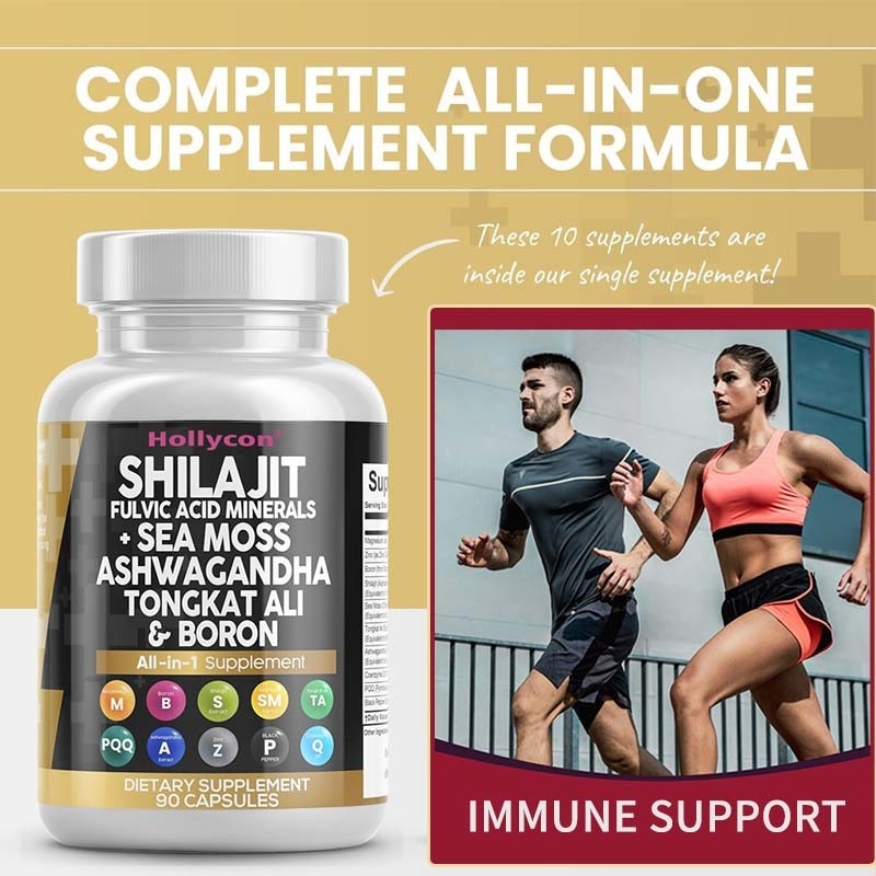 OEM Ashwagandha Tongkat Ali Bor Magnezu Dla Mężczyzn Fulwic Acid Shilajit Kapsułki