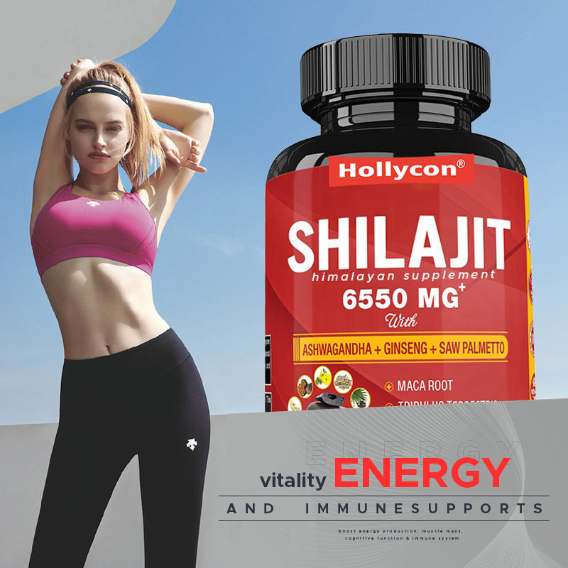 Himalaja Shilajit Supplement Energy and Immune Supports Combined Ashwagandha Ginseng Saw Palmetto Maca