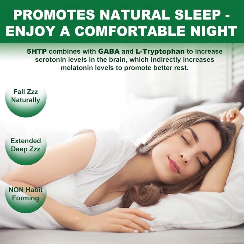 OEM 5 - HTP GABA Sleep Gummies Naturalny sen mózg i stawy relaks suplement GABA