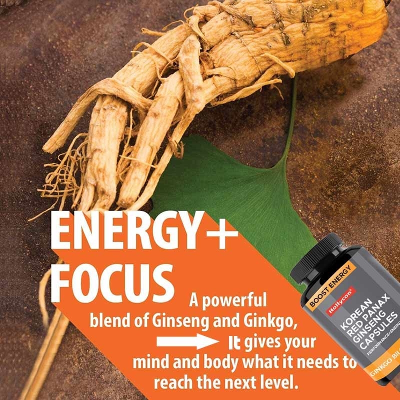 OEM Koreański czerwony Panax Ginseng Kapsułki Ginkgo Biloba Zwiększyć energię, skupić pamięć dla mężczyzn i kobiet