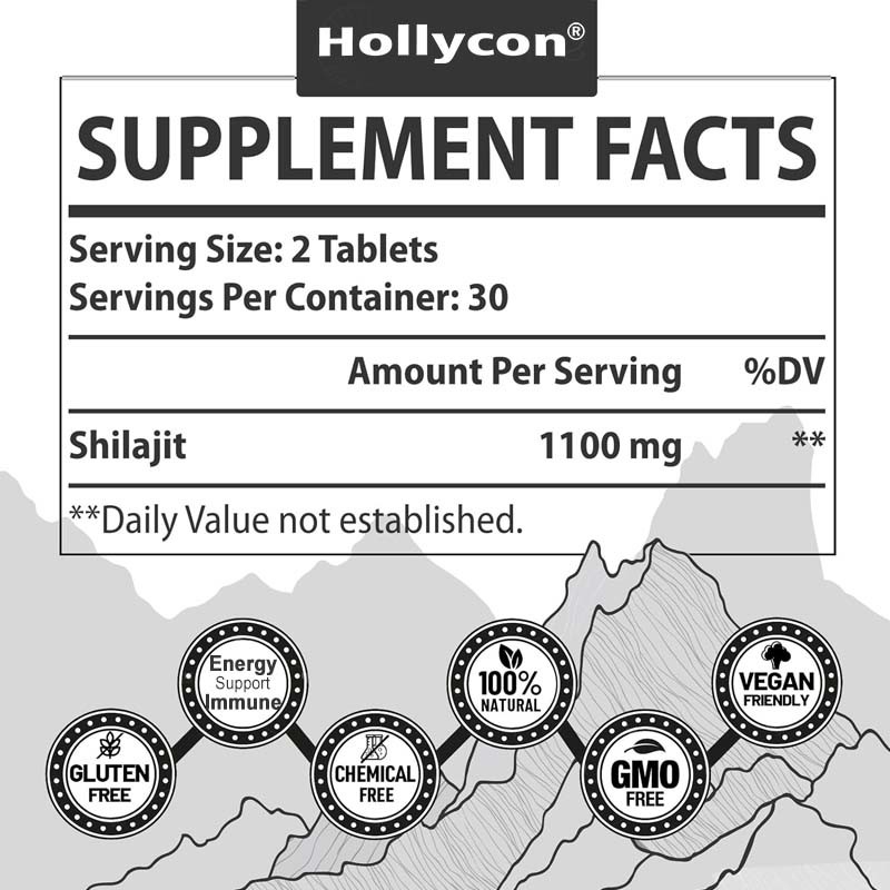 Shilajit Tabletki Wsparcie energetyczne i immunologiczne Organiczny Shilajit dla kobiet i mężczyzn