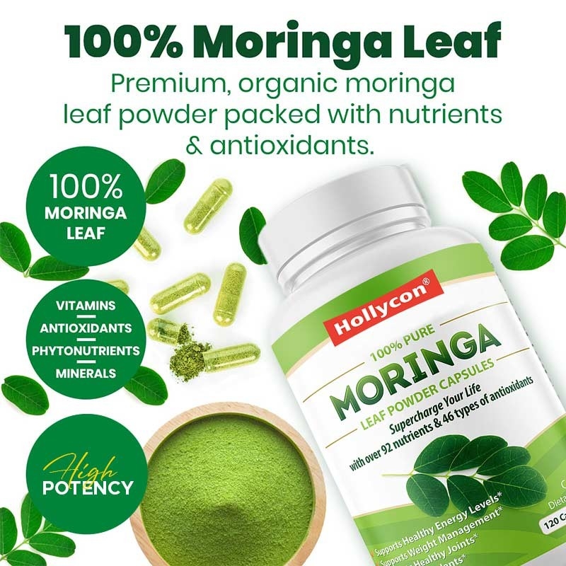 Kapsułki Moringa Moringa Powder Organic Moringa Leaf Support Energy Metabolism Immun Factory
