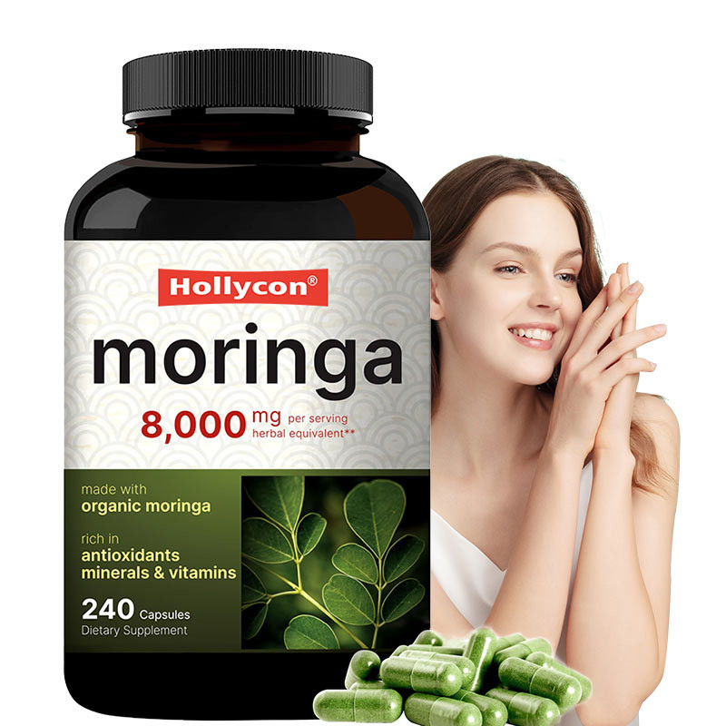 Organic Moringa Leaf Powder Supplement Moringa Leaves Extract OEM Zdrowie skóry Przeciwutleniacz odpornościowy