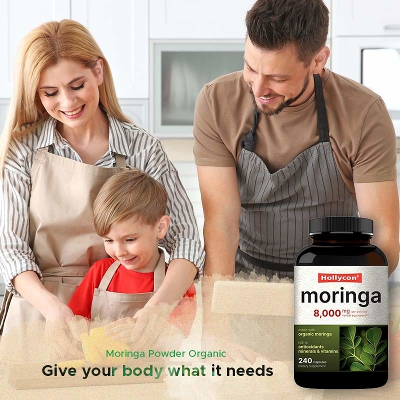 Organic Moringa Leaf Powder Supplement Moringa Leaves Extract OEM Zdrowie skóry Przeciwutleniacz odpornościowy