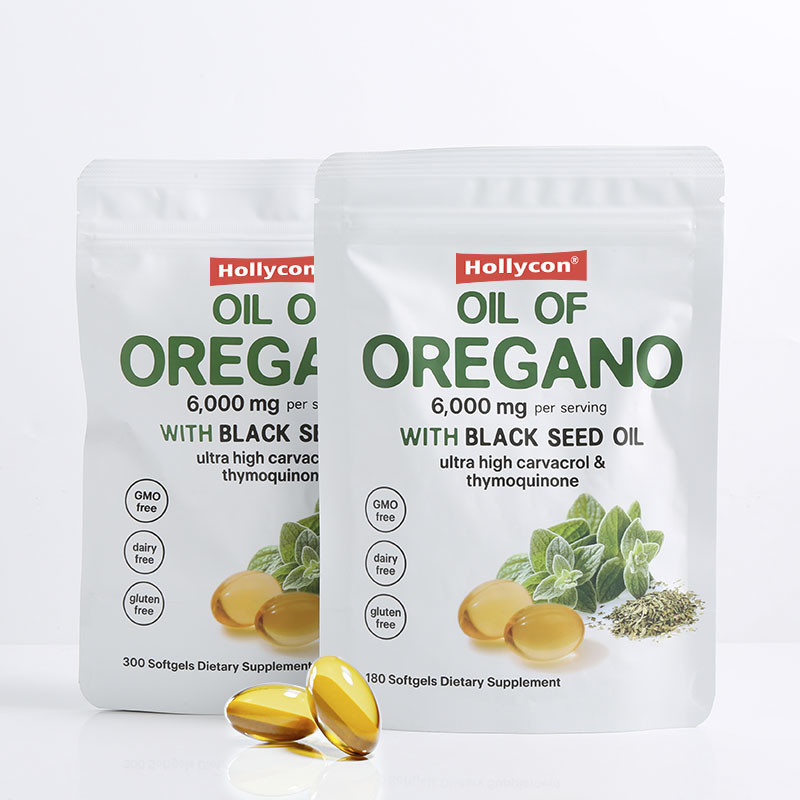 Organic Oregano Oil Softgels 6000mg Oil of Oregano Softgels dla wsparcia odpornościowego
