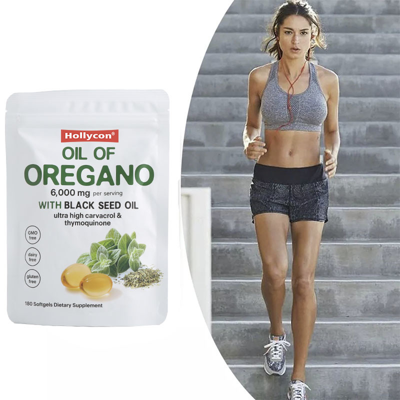 Organic Oregano Oil Softgels 6000mg Oil of Oregano Softgels dla wsparcia odpornościowego