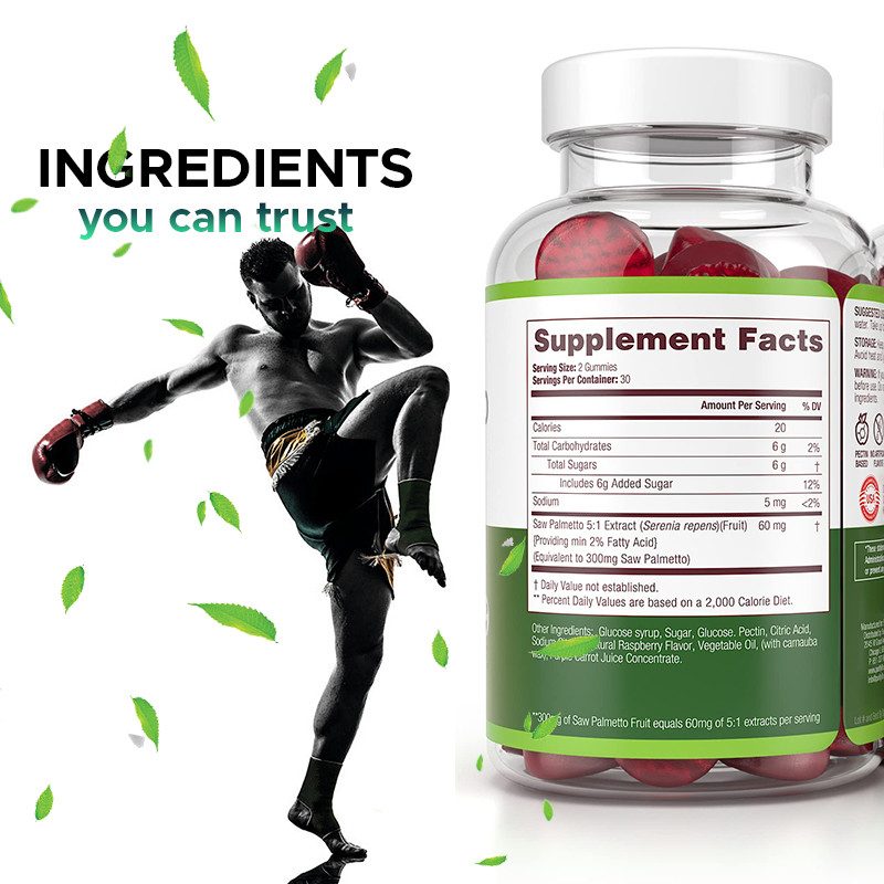 Saw Palmetto Gummies dla mężczyzn i kobiet Równowaga hormonalna Saw Palmetto Supplement