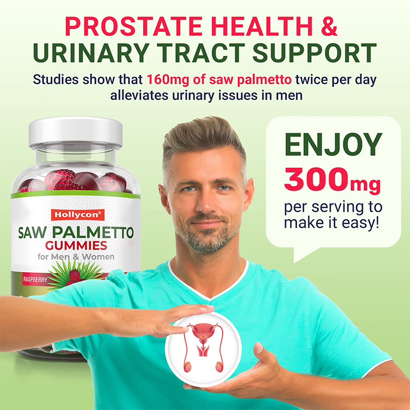 Saw Palmetto Gummies dla mężczyzn i kobiet Równowaga hormonalna Saw Palmetto Supplement