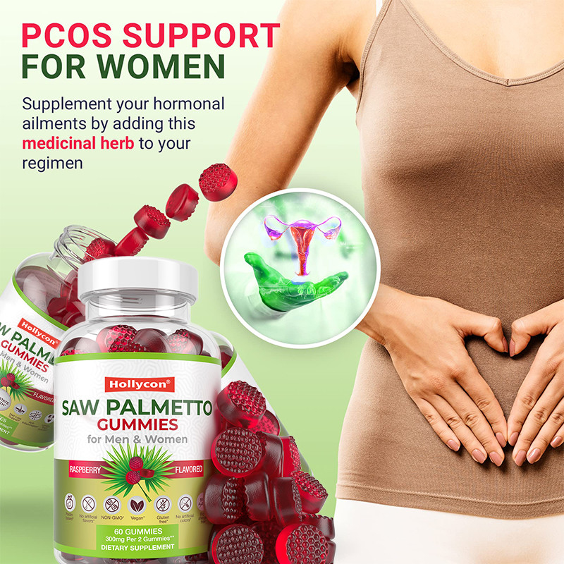 Saw Palmetto Gummies dla mężczyzn i kobiet Równowaga hormonalna Saw Palmetto Supplement