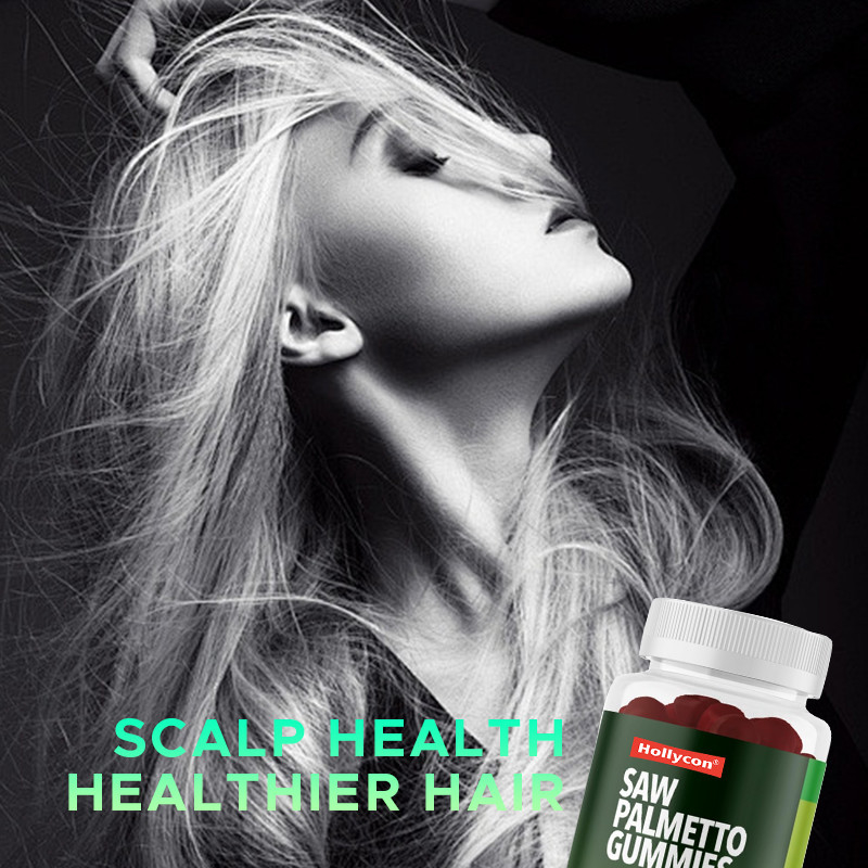 Saw Palmetto Gummies For Scalp Health 75mg Ekstrakt z Saw Palmetto dla wsparcia włosów
