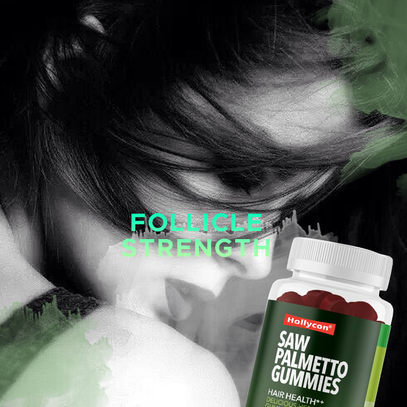 Saw Palmetto Gummies For Scalp Health 75mg Ekstrakt z Saw Palmetto dla wsparcia włosów