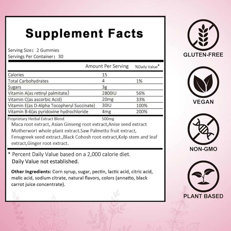 OEM Gummies Hip Butt dla kobiet Suplement wzmacniający pośladki do podnoszenia pośladków