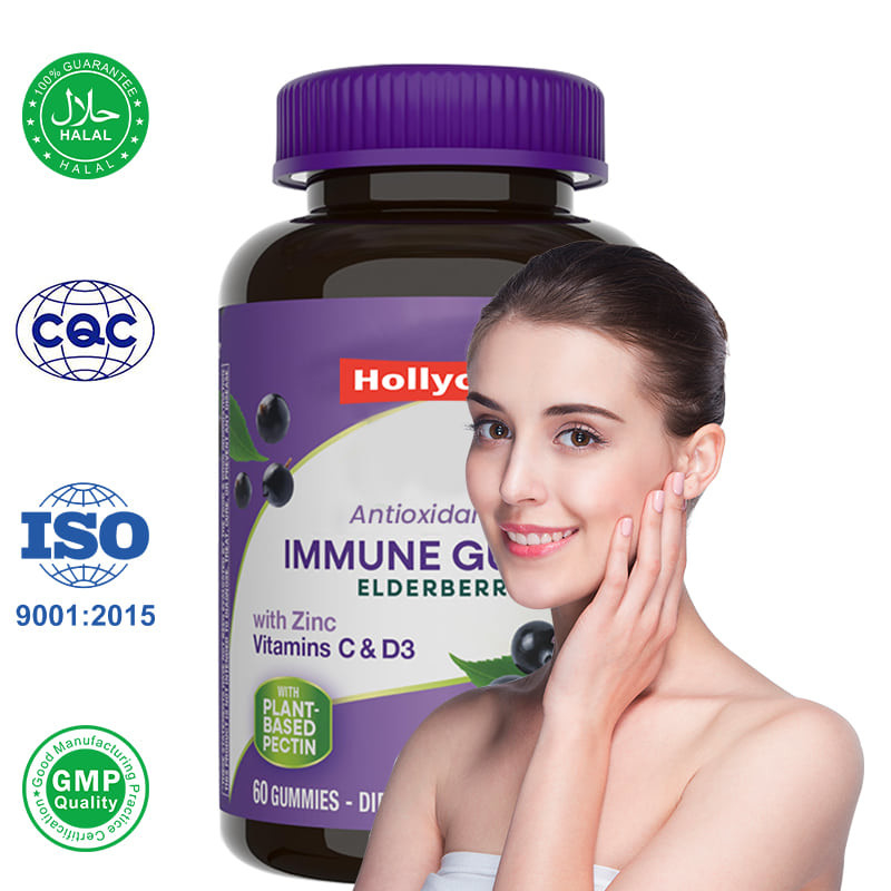 Producent Sambucus Black Elderberry Gummies for Kids Supplement witaminowy Wsparcie immunologiczne