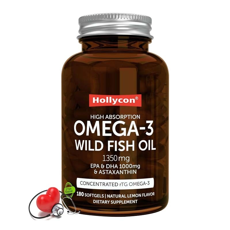Trigliceryd Omega 3 Wildy Rybie Olej Dla Funkcji Mózgu Zdrowie Serca Oczy I Skóry