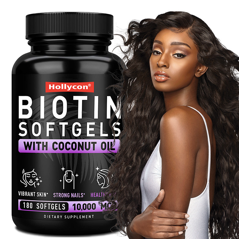 OEM Biotyny Softgels dla mocnych paznokci Biotyny z olejem kokosowym dla włosów Biotyny Softgels