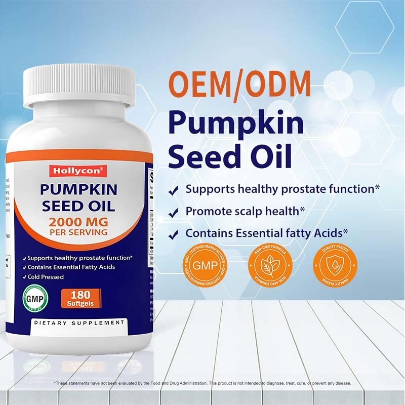OEM Olej z nasion dyni Softgels dla poprawy zdrowia skóry głowy 2000 mg oleju z nasion dyni