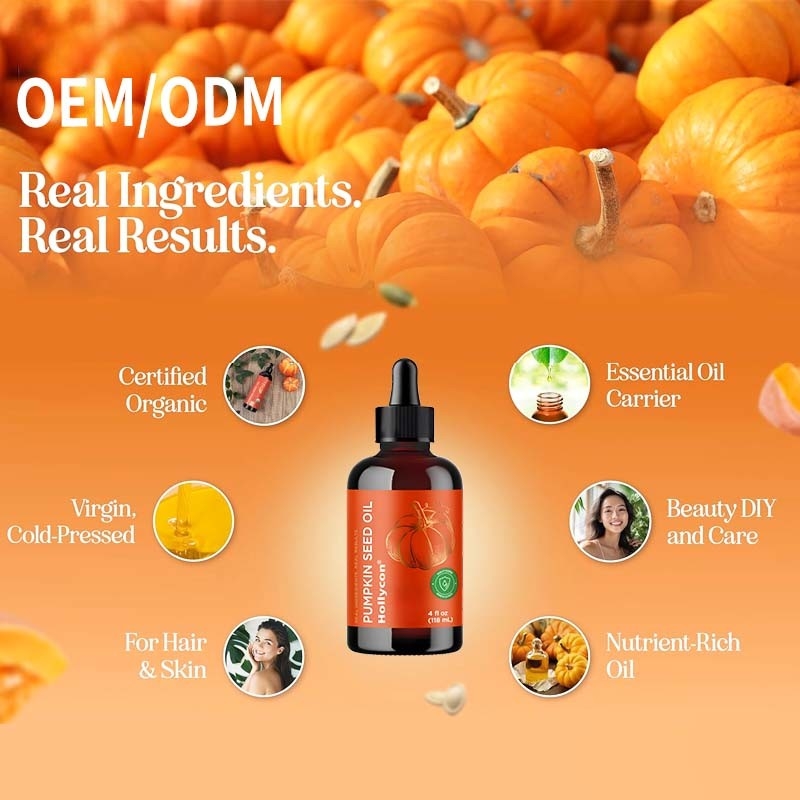 OEM Organic Olej z nasion dyni 100% czysty Olej z nasion dyni dla wzrostu włosów