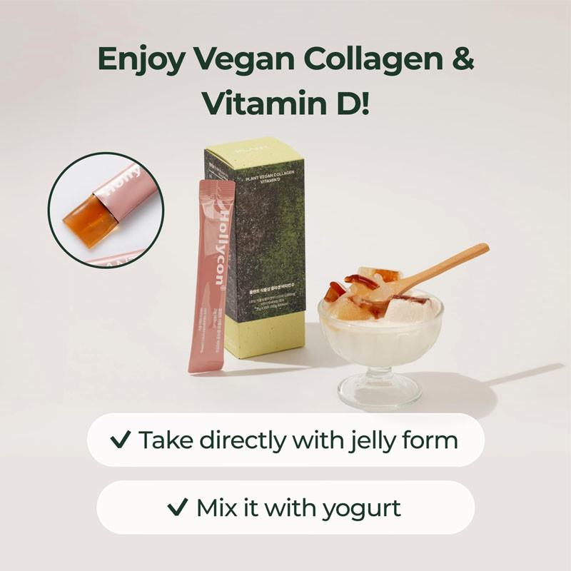 Veganowe kollagenowe galaretki z witaminą D3 400JU dla zdrowych kości