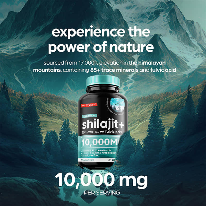 OEM Pure Himalayan Shilajit 10000mg Organic Shilajit Kapsułki dla wsparcia odpornościowego