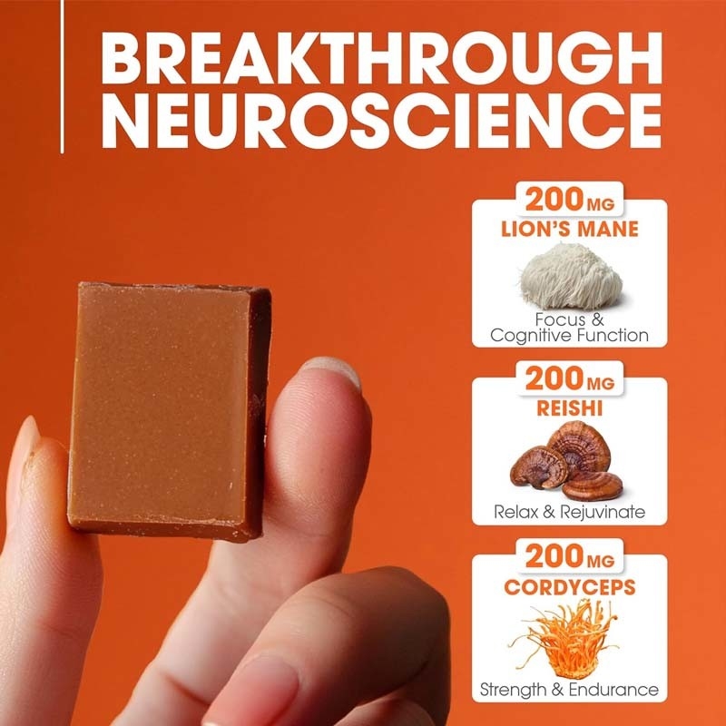 Fabryka Roślina Cordyceps Nootropic Grzyby Wsparcie energii Skupienie na zdrowiu mózgu Immunitet Ganoderma Lucidum Grzyby Miękkie żucia