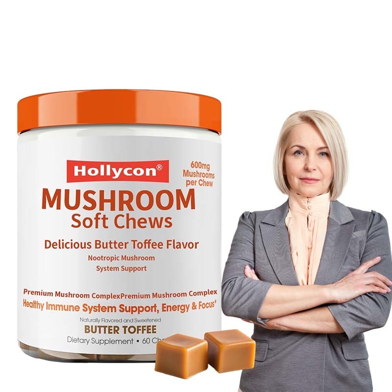 Fabryka Roślina Cordyceps Nootropic Grzyby Wsparcie energii Skupienie na zdrowiu mózgu Immunitet Ganoderma Lucidum Grzyby Miękkie żucia