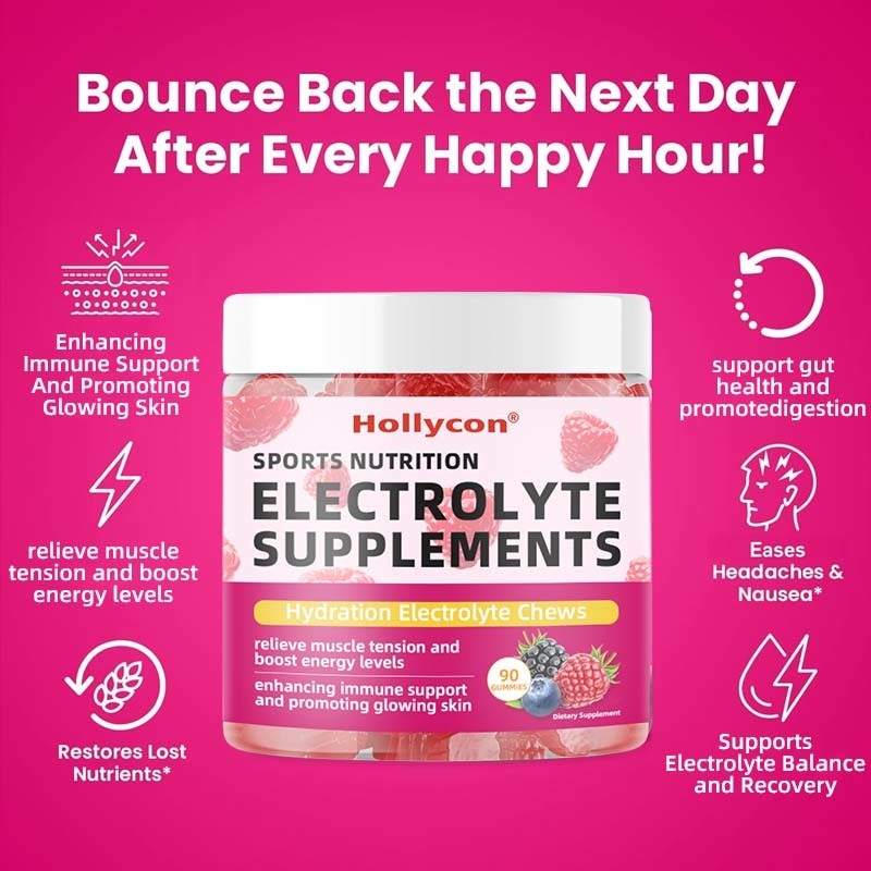 OEM Happy Hour Aid Gummies Supplement Pre Game Party Hydratacja Elektrolity Alkohol DHM Mleko Grzyb Po wypiciu Gummy