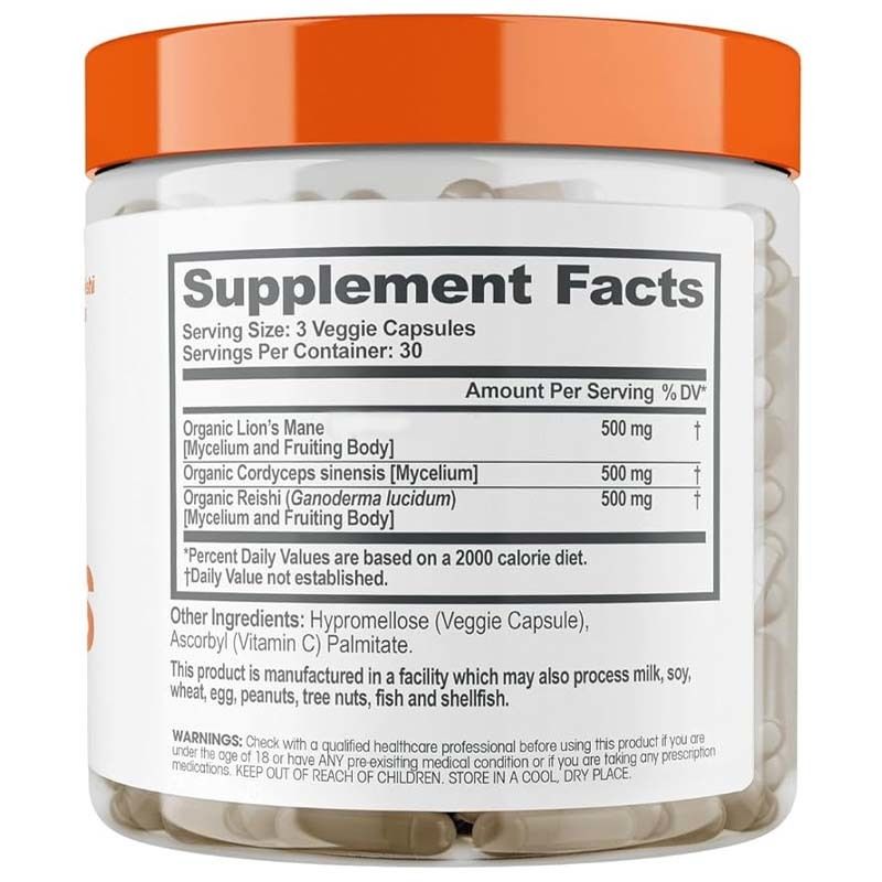 Fabryka wspiera jasność skupienie walka ze stresem oksydacyjnym wspieranie ogólnego samopoczucia żywotność lwy grzywka kognitywność witaminy kapsułki