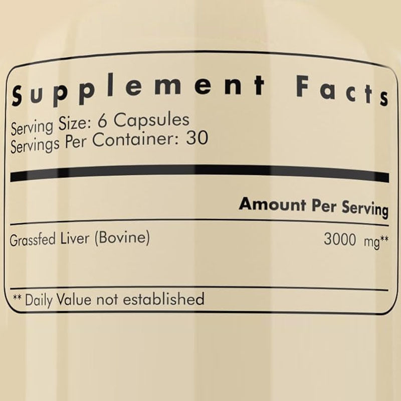 OEM Zamrażanie suszonej wątroby suplementy zdrowotne zdrowie metaboliczne zdrowie całego ciała zdrowie układu odpornościowego wsparcie stawów trawy karmione kapsułki wątroby wołowiny