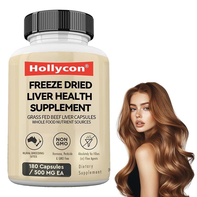 OEM Zamrażanie suszonej wątroby suplementy zdrowotne zdrowie metaboliczne zdrowie całego ciała zdrowie układu odpornościowego wsparcie stawów trawy karmione kapsułki wątroby wołowiny