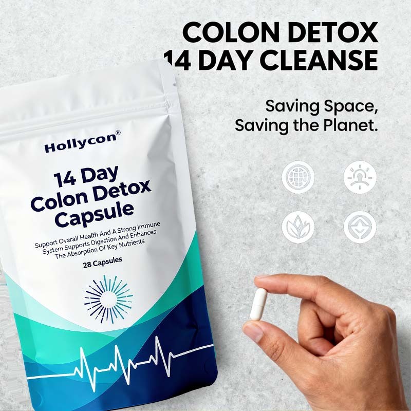 14 Dniowy Detox Colon Cleanse Supplement z 28 kapsułkami o wysokiej wytrzymałości i 24 miesiące trwałości dla zdrowia jelit