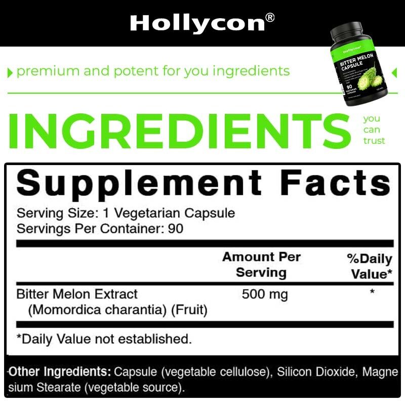 Gorzki Melon 500 mg | 90 kapsułek wegetariańskich Bezglutenowy, suplement bez GMO Ekstrakt z gorzkiego melona, ​​naturalny metabolizm glukozy, prywatna etykieta kapsułki Momordica Charantia, dostępny OEM, cena fabryczna