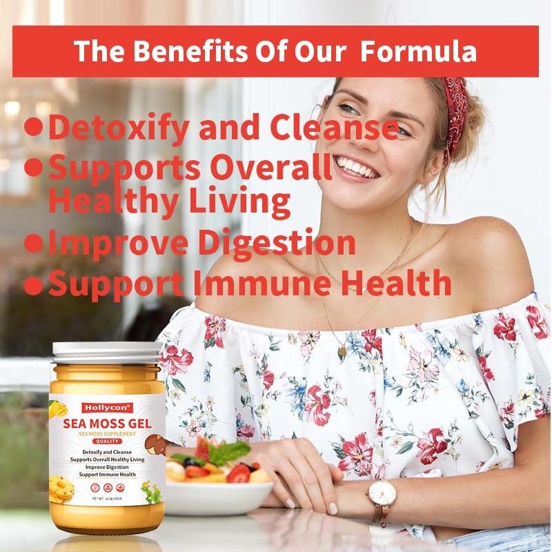 OEM Odżywczy surowy Seamoss Detoksykacja i oczyszczanie Bogaty w minerały, białka, witaminy Zdrowie Morski mech Żel z morskich wodorostów