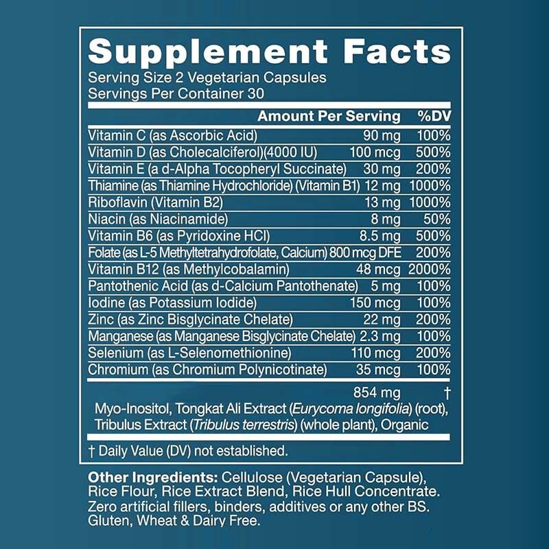 OEM Męski Booster Płodności Prenatalny Optymalna Liczba Plemników Ruchliwość Siła Ashwagandha Magnez i Cynk Suplementy Płodności