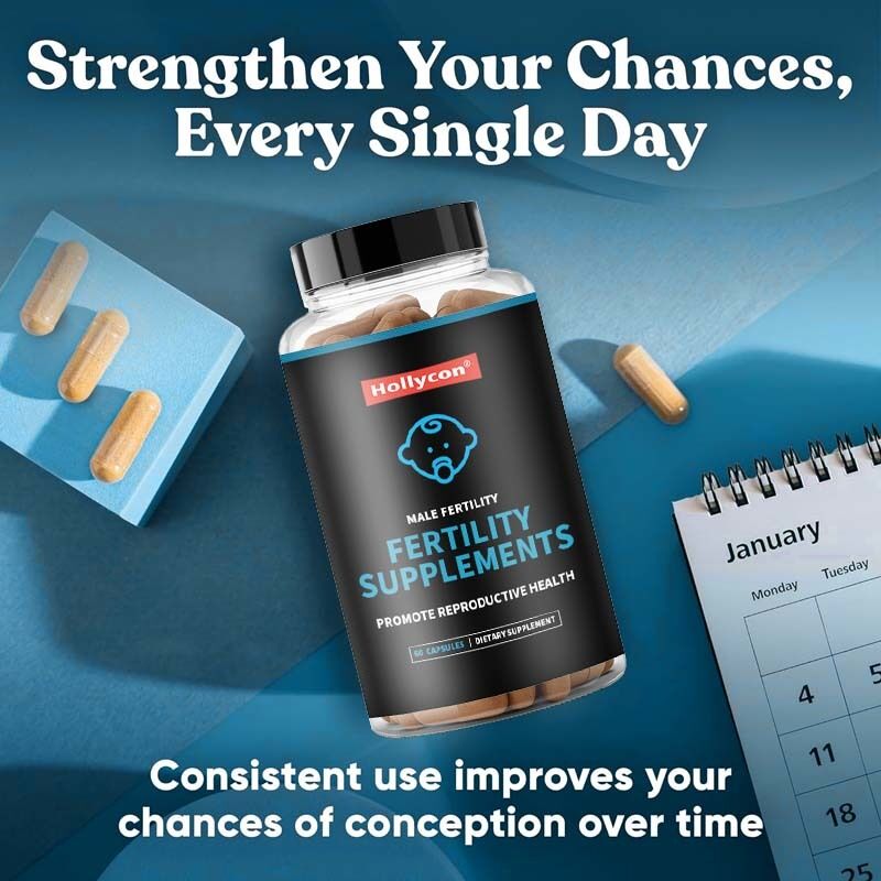 OEM Męski Booster Płodności Prenatalny Optymalna Liczba Plemników Ruchliwość Siła Ashwagandha Magnez i Cynk Suplementy Płodności